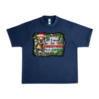 Navy all i want for christmas is a cow Urban Heavy Tee - RanaPortraitStore