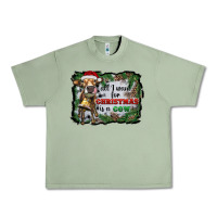Oil Green all i want for christmas is a cow Urban Heavy Tee - RanaPortraitStore