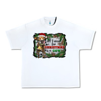 White all i want for christmas is a cow Urban Heavy Tee - RanaPortraitStore