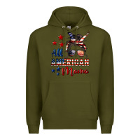 Army Green All American Mama Premium Hoodie - LillyAllenDesigns
