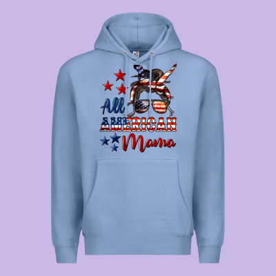 All American Mama Premium Hoodie Designed By Lillyallendesigns