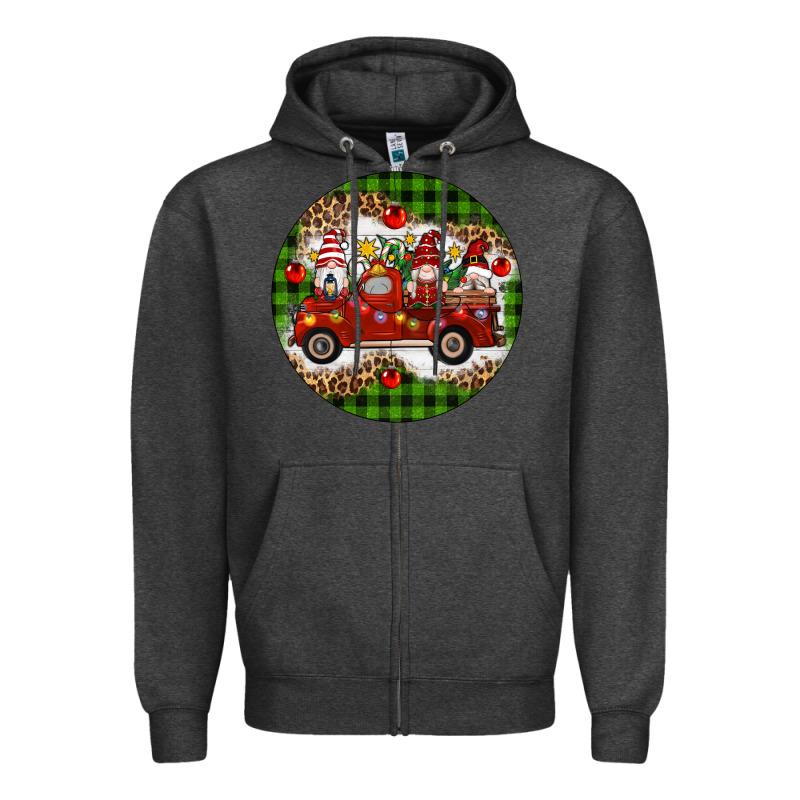 Christmas Gnomes Truck Zipper Hoodie by Artiststas | Teevron