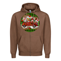Chestnut christmas gnomes truck Zipper Hoodie - Artiststas