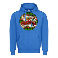 True Royal christmas gnomes truck Zipper Hoodie - Artiststas
