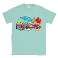 Seafoam Autism Nurse Classic Tee - NancyCooperArtShop