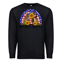 Black god bless america  rainbow Premium Sweatshirt - BarkalooDesign