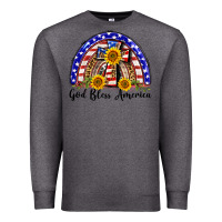 Charcoal Heather god bless america  rainbow Premium Sweatshirt - BarkalooDesign