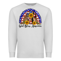 Dove Grey god bless america  rainbow Premium Sweatshirt - BarkalooDesign