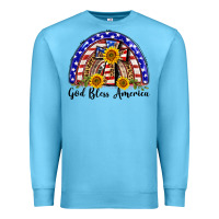 Ocean Blue god bless america  rainbow Premium Sweatshirt - BarkalooDesign