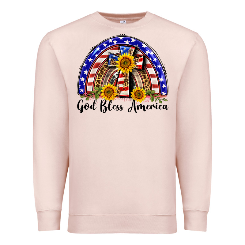 God Bless America  Rainbow Premium Sweatshirt by BarkalooDesign | Teevron