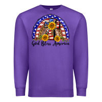 Purple god bless america  rainbow Premium Sweatshirt - BarkalooDesign