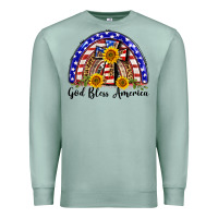 Seafoam god bless america  rainbow Premium Sweatshirt - BarkalooDesign