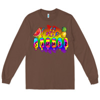 Chestnut Hello Summer Tie Dye Long Sleeve Tee - CowCowDesign