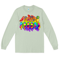 Matcha Hello Summer Tie Dye Long Sleeve Tee - CowCowDesign