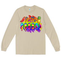 Mushroom Hello Summer Tie Dye Long Sleeve Tee - CowCowDesign