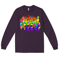 Plum Hello Summer Tie Dye Long Sleeve Tee - CowCowDesign