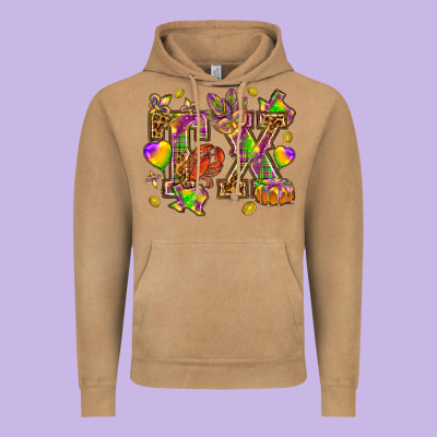 Texas Mardi Gras Vintage Hoodie Designed By Howdyjamesfarm