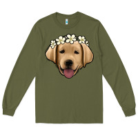 Army Green Labrador Long Sleeve Tee - Jasminsmagicworld