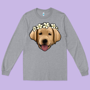 Labrador Long Sleeve Tee Designed By Jasminsmagicworld