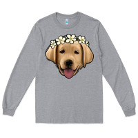 Heather Grey Labrador Long Sleeve Tee - Jasminsmagicworld