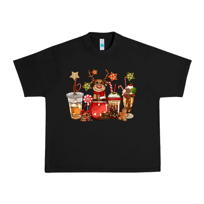 Christmas Reindeer Coffee Urban Heavy Tee by CowGirlArtShop | Teevron