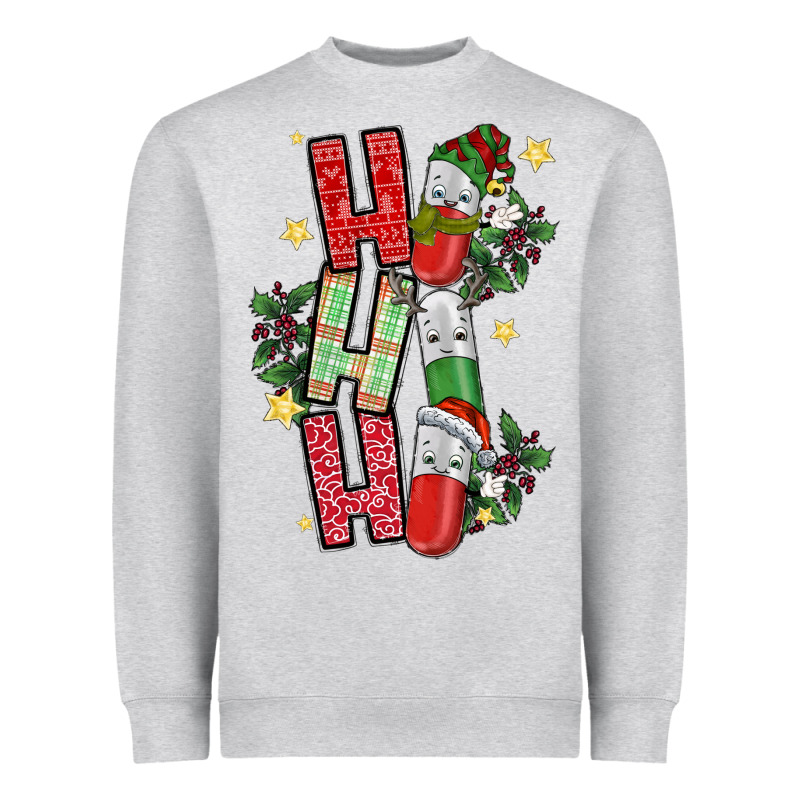 Ho Ho Ho Pharmacy Heavyweight Sweatshirt by CowhideDigitalArt | Teevron