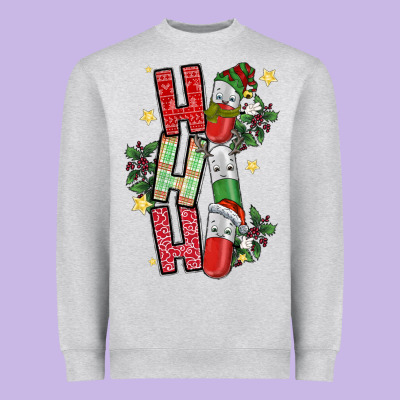 Ho Ho Ho Pharmacy Heavyweight Sweatshirt Designed By Cowhidedigitalart