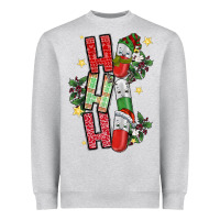 Heather Grey ho ho ho pharmacy Heavyweight Sweatshirt - CowhideDigitalArt