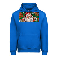 Cobalt christmas with santa Urban Hoodie - AdoDesignShop