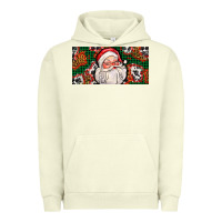 Pigment Pistachio christmas with santa Urban Hoodie - AdoDesignShop