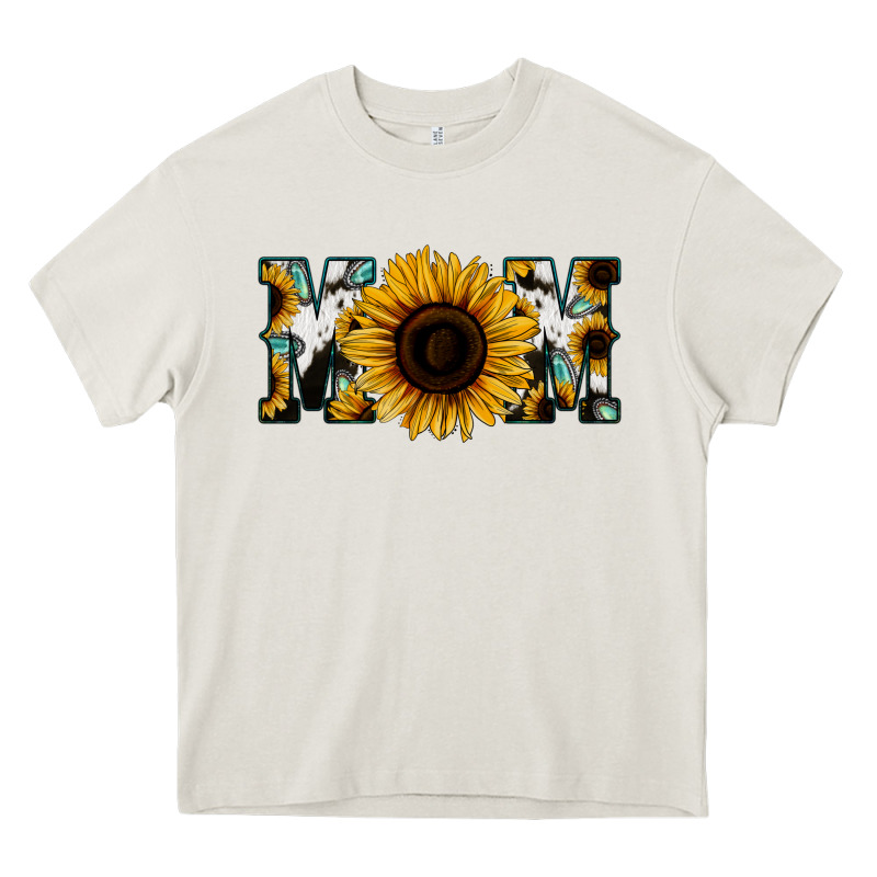 Sunflower Turquoise Cowhide Mom Heavy Core Tee by Bettercallsaul | Teevron