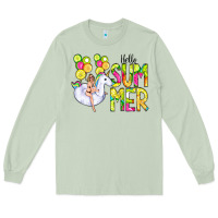 Matcha Hello Summer Unicorn Long Sleeve Tee - CowCowDesign