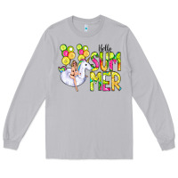 Moon Dust Hello Summer Unicorn Long Sleeve Tee - CowCowDesign