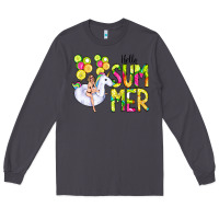 Smoke Hello Summer Unicorn Long Sleeve Tee - CowCowDesign