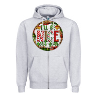 Heather Grey Christmas i'll be nice next year Zipper Hoodie - Artiststas