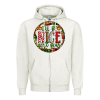 Oatmeal Heather Christmas i'll be nice next year Zipper Hoodie - Artiststas