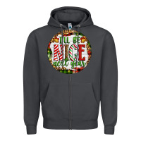 Smoke Christmas i'll be nice next year Zipper Hoodie - Artiststas