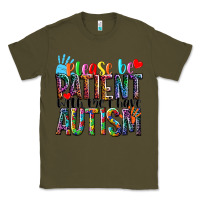 Army Green Please be patient with me i have Autism Classic Tee - NancyCooperArtShop