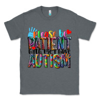 Charcoal Heather Please be patient with me i have Autism Classic Tee - NancyCooperArtShop