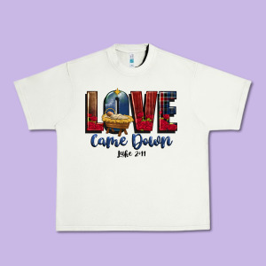 Love Came Down Luke 2 11 Urban Heavy Tee Designed By Cowgirlartshop