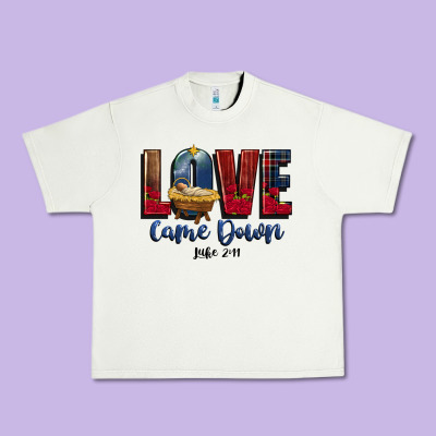 Love Came Down Luke 2 11 Urban Heavy Tee Designed By Cowgirlartshop