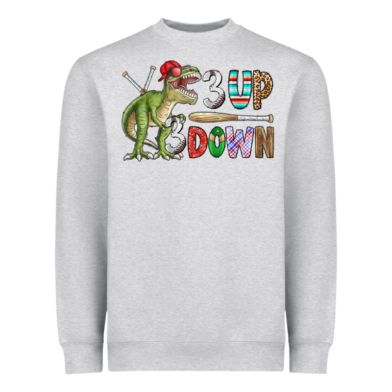3 Up 3 Down Rex Heavyweight Sweatshirt by CowhideDigitalArt | Teevron