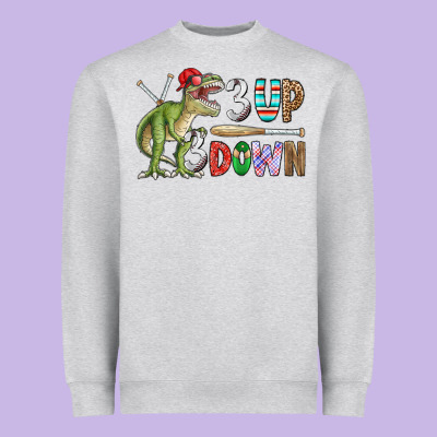 3 Up 3 Down Rex Heavyweight Sweatshirt Designed By Cowhidedigitalart