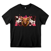 Black Highland Cow Mom Heavy Core Tee - Bettercallsaul