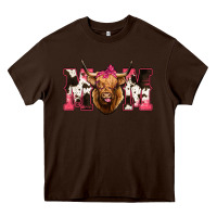 Chocolate Brown Highland Cow Mom Heavy Core Tee - Bettercallsaul