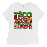 White Taco 'Bout Great Students Ladies Tee - texasbilliewilder