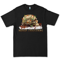 Black Merry christmas skull Premium Tee - RanaPortraitStore