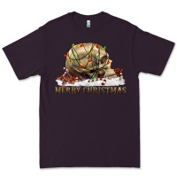 Plum Merry christmas skull Premium Tee - RanaPortraitStore