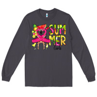 Smoke Summer Girls Flamingo Long Sleeve Tee - CowCowDesign