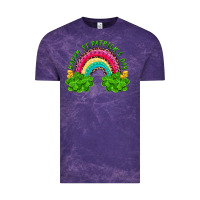 Cloud Purple Happy St. Patrick's Day Rainbow And Shamrock Vintage Tee - RanaPortraitStore